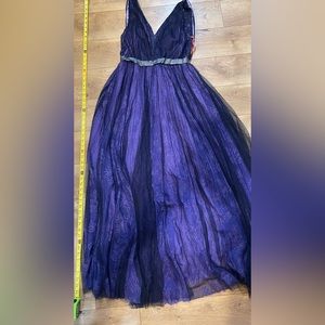 Monique Lhullier 4-Cassidy purple full tulle dress